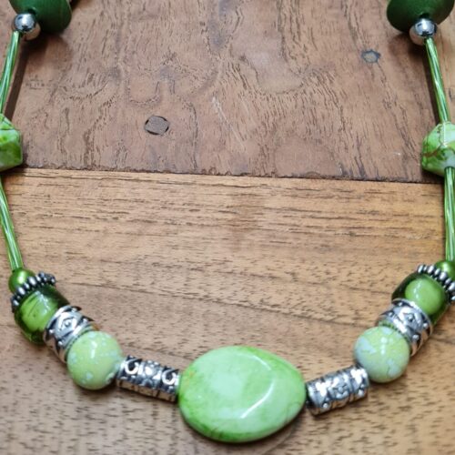 Emerald Marble Glow Necklace